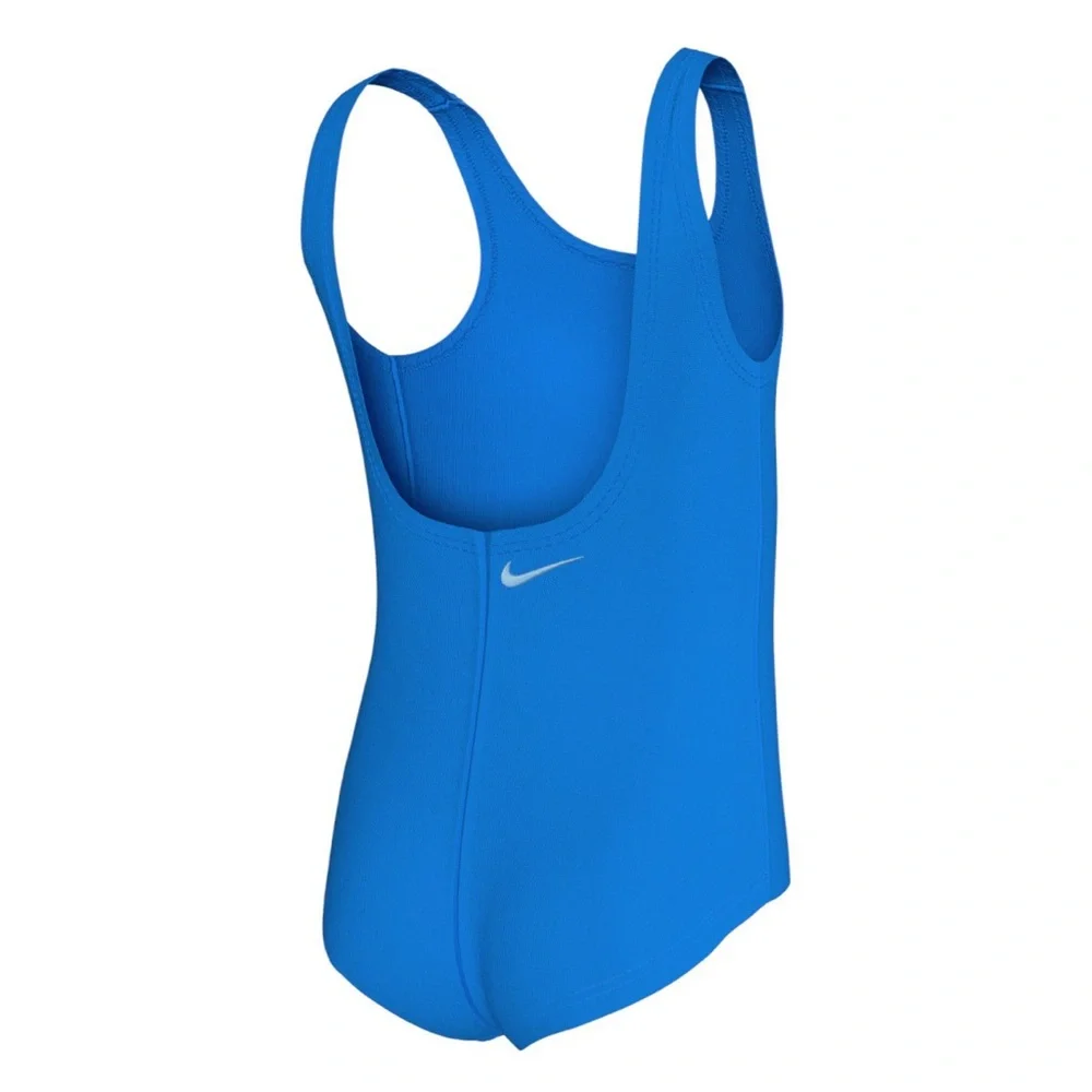 NIKE Girls One Piece U-Back Swimsuit Nike Logo Flower Sizes 5, 6 NWT